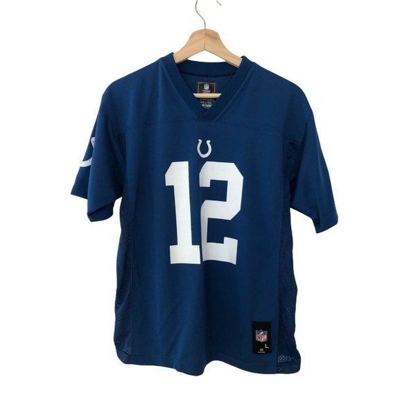 NFL Team Apparel Indianapolis Colts Andrew Luck Blue Short Sleeve Jersey Boy's S - Picture 1 of 8